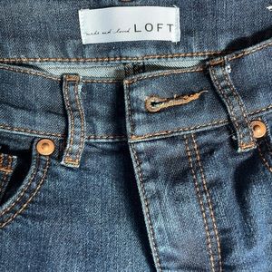 2 for $15 Dark wash Loft jeans size 25